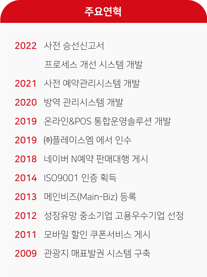 주요연혁